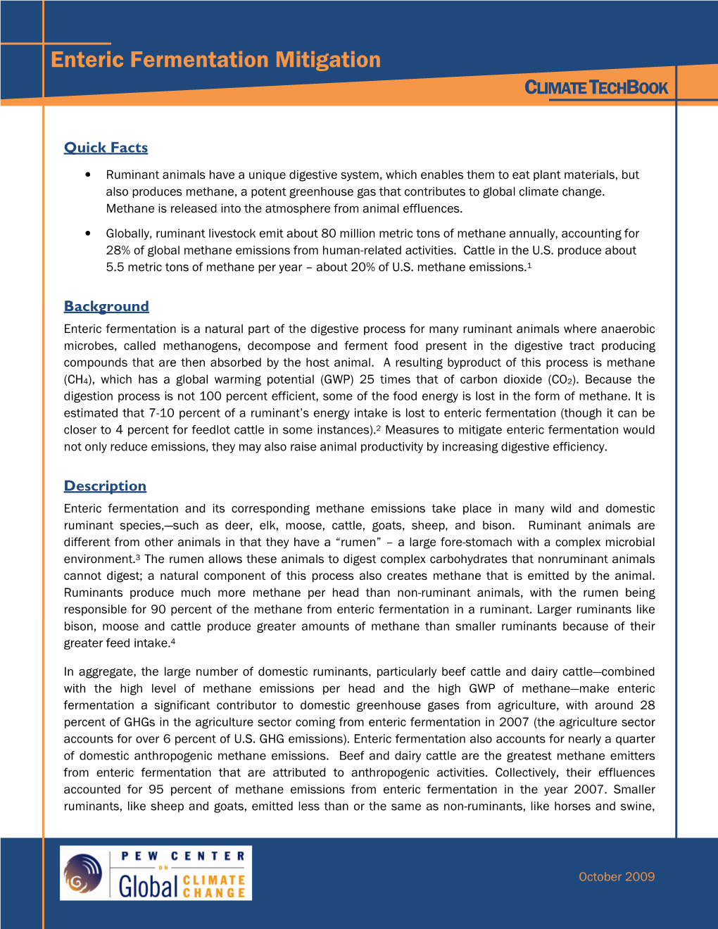 Enteric Fermentation Mitigation CLIMATE TECH BOOK