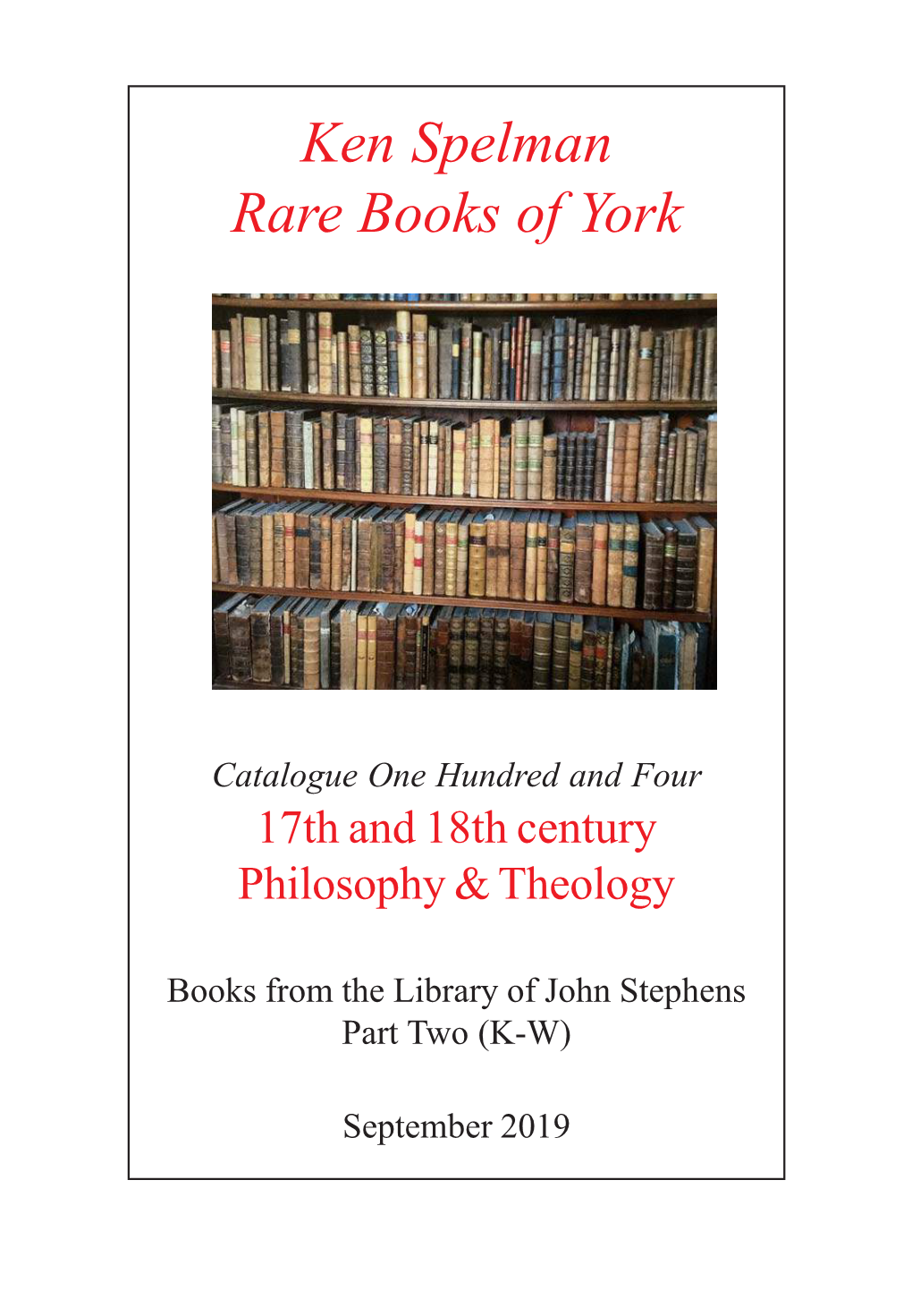 Ken Spelman Rare Books of York