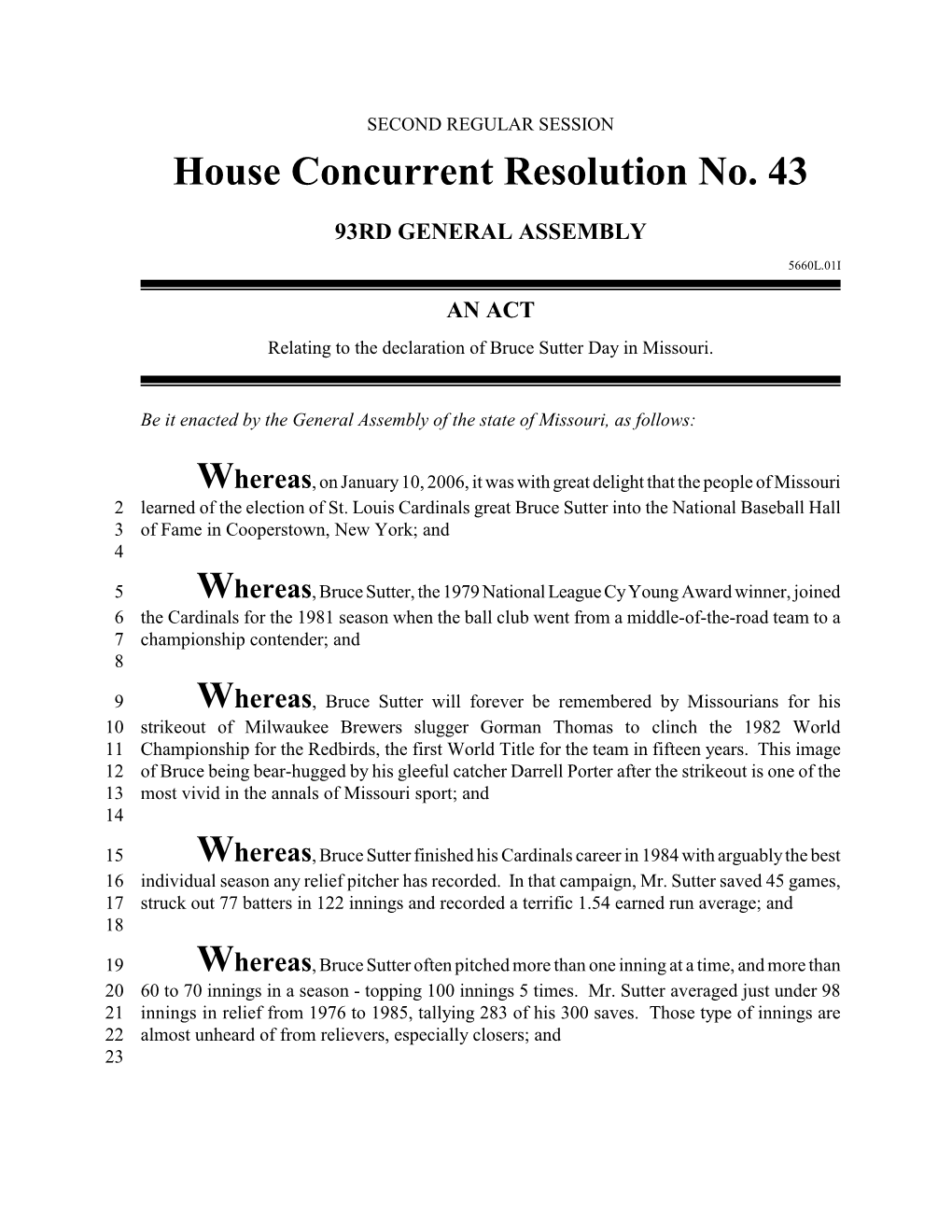 House Concurrent Resolution No. 43