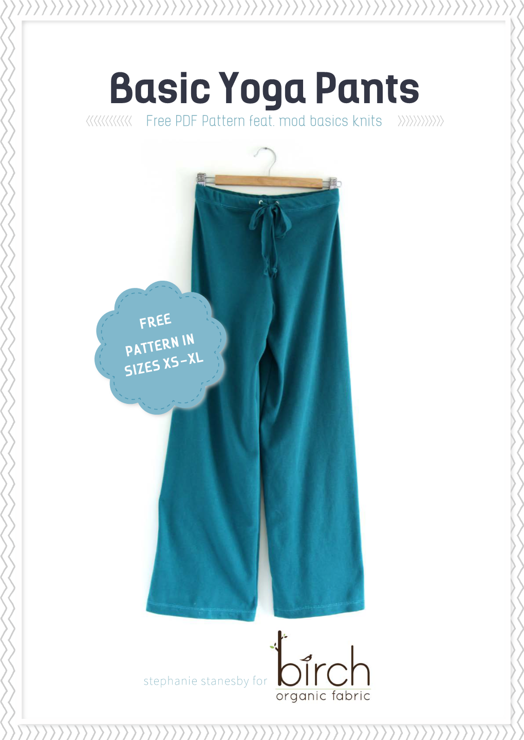 Free Yoga Pants Pdf Pattern