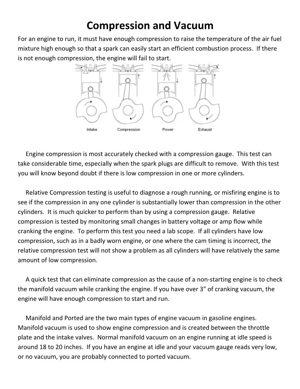 Compression and Vacuum