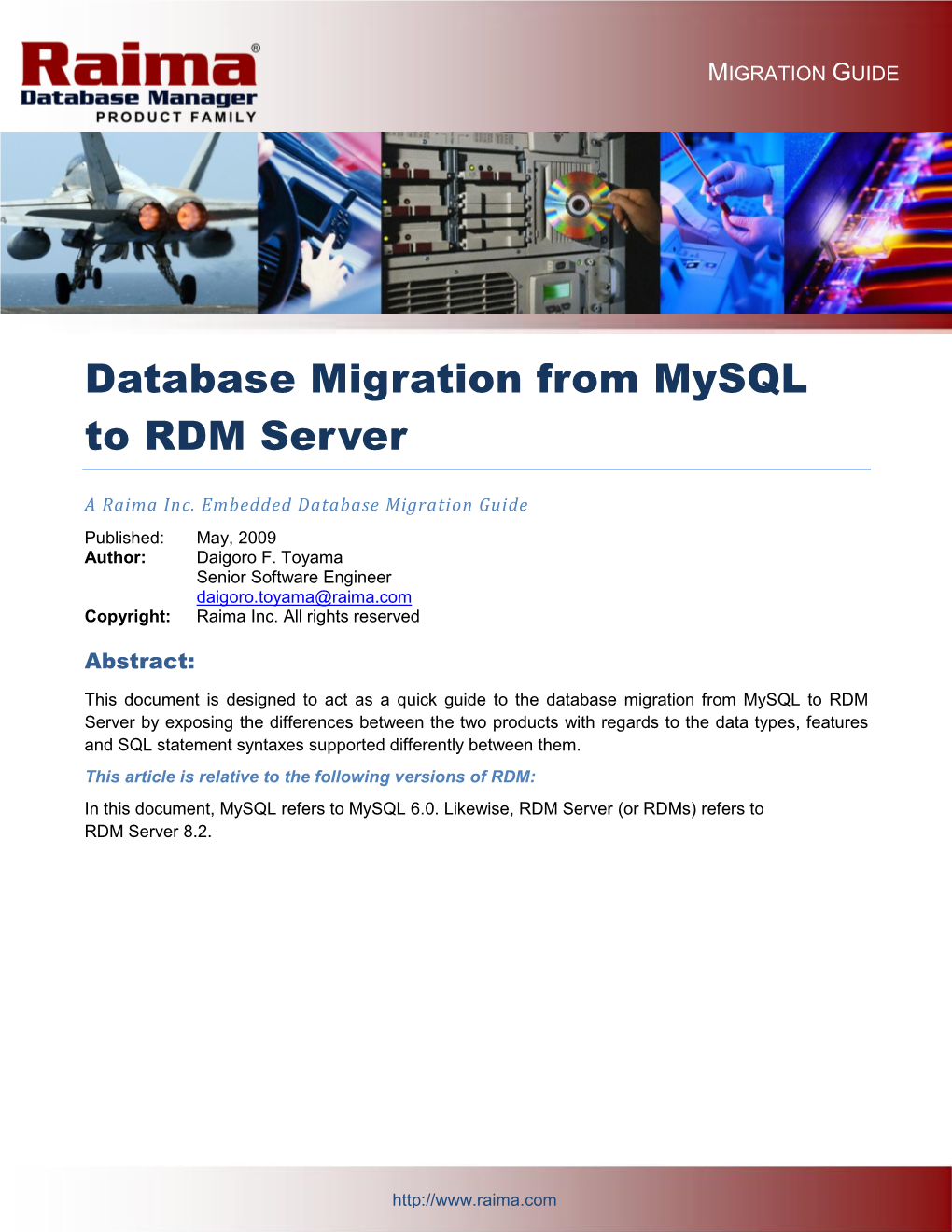 Database Migration from Mysql to RDM Server