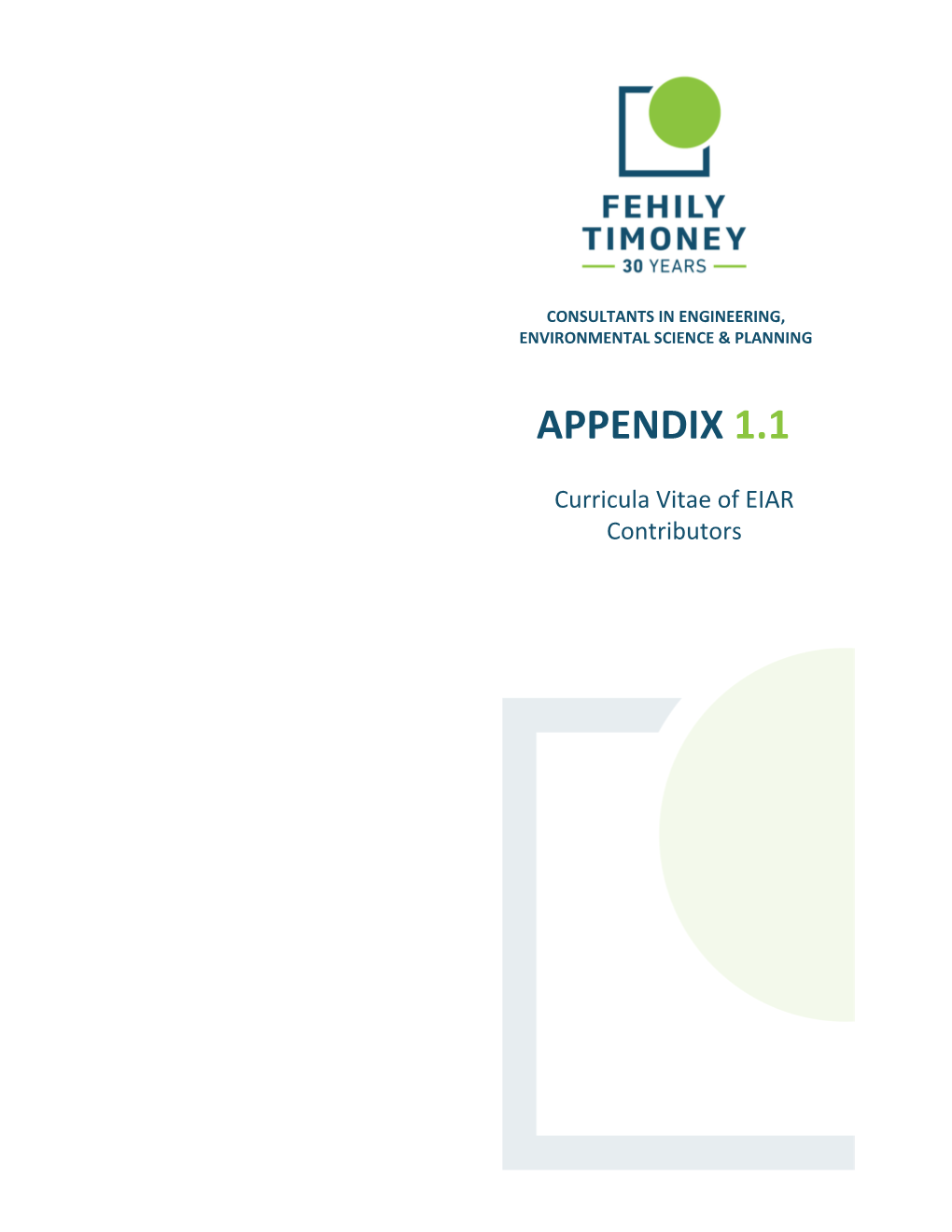 Appendix 1.1