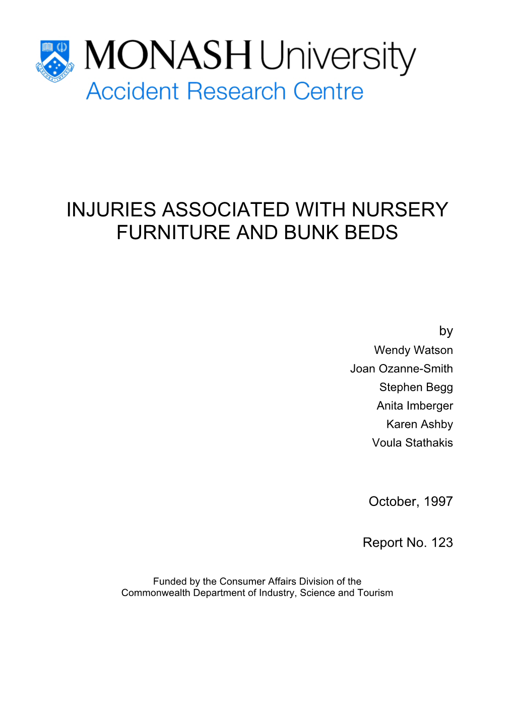 Injuries Associated with Nursery Furniture and Bunk Beds
