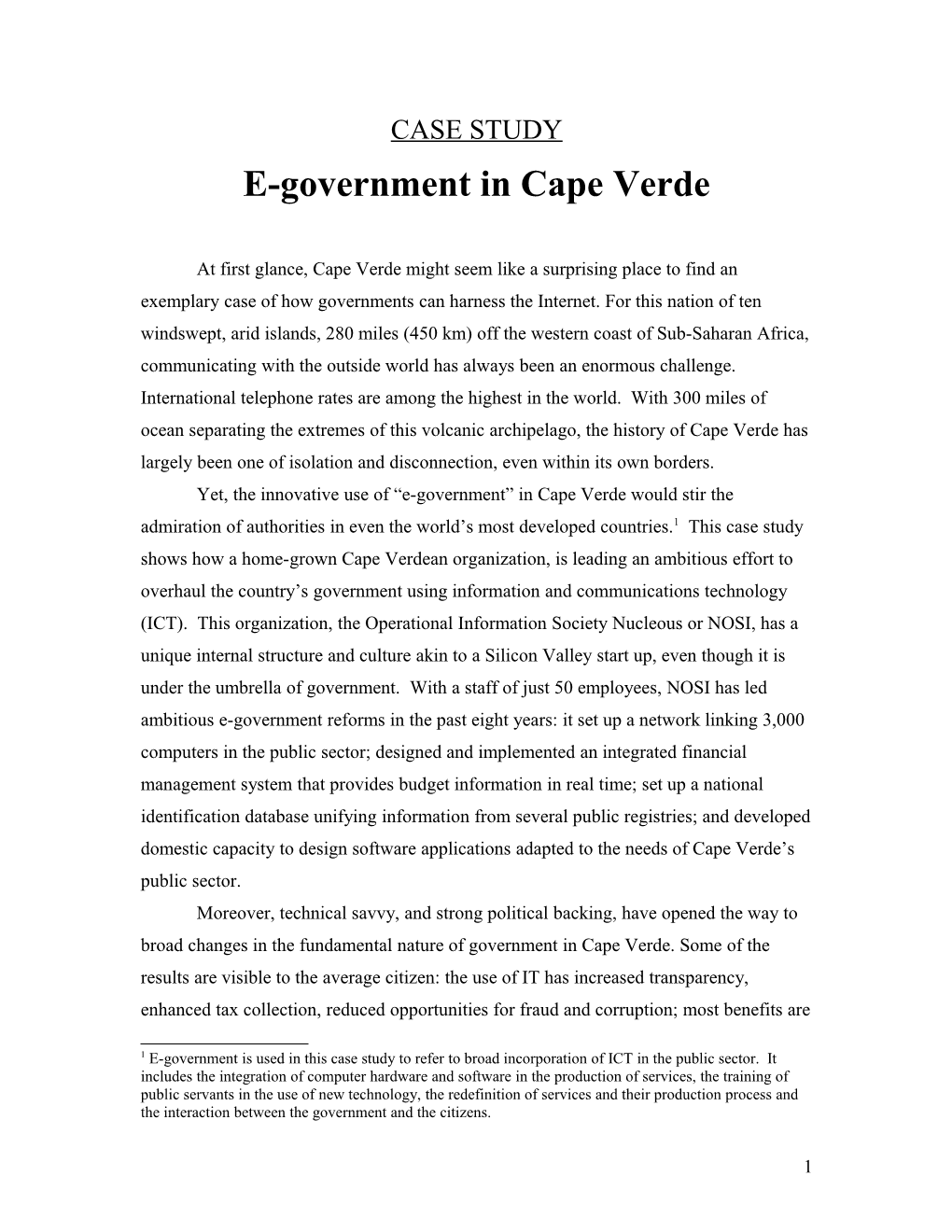 E-Government in Cape Verde