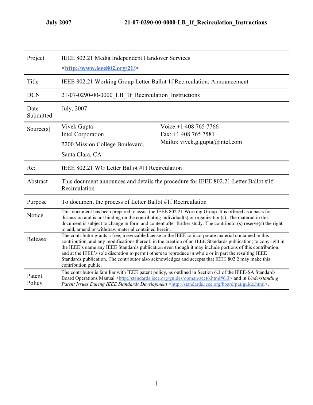 802.21 Letter Ballot Instructions