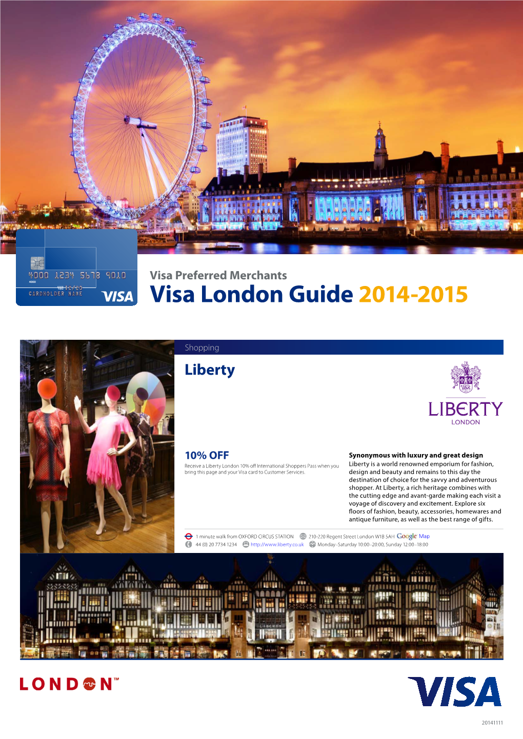 Visa London Guide 2014-2015