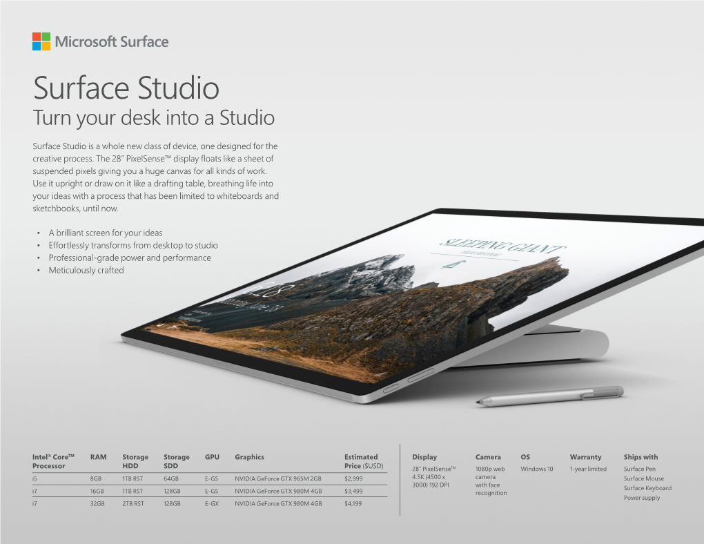 Surface Studio Flyer