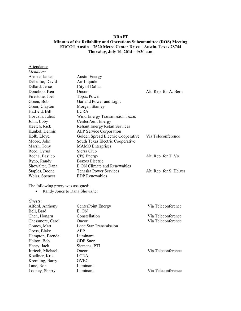 Minutes of the Reliability and Operations Subcommittee (ROS) Meeting s1