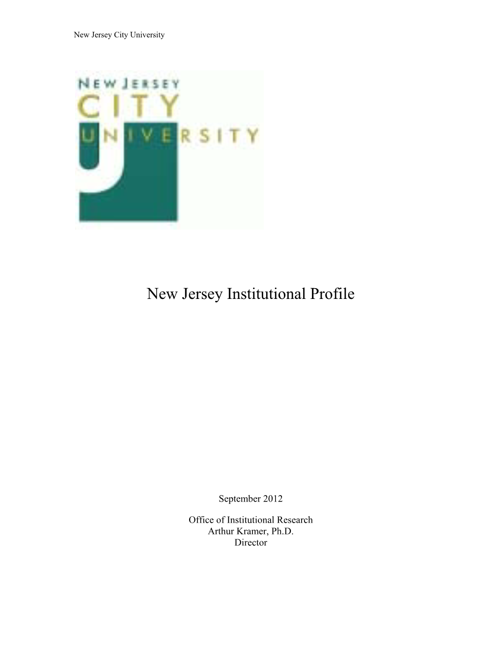 New Jersey Institutional Profile