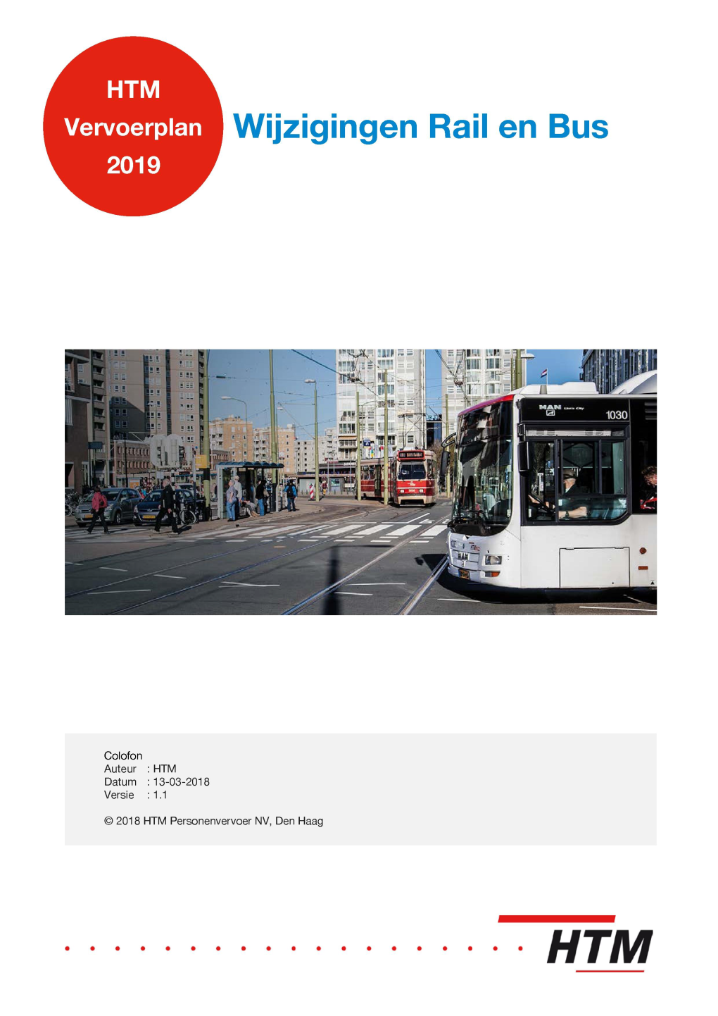 HTM Vervoerplan 2019