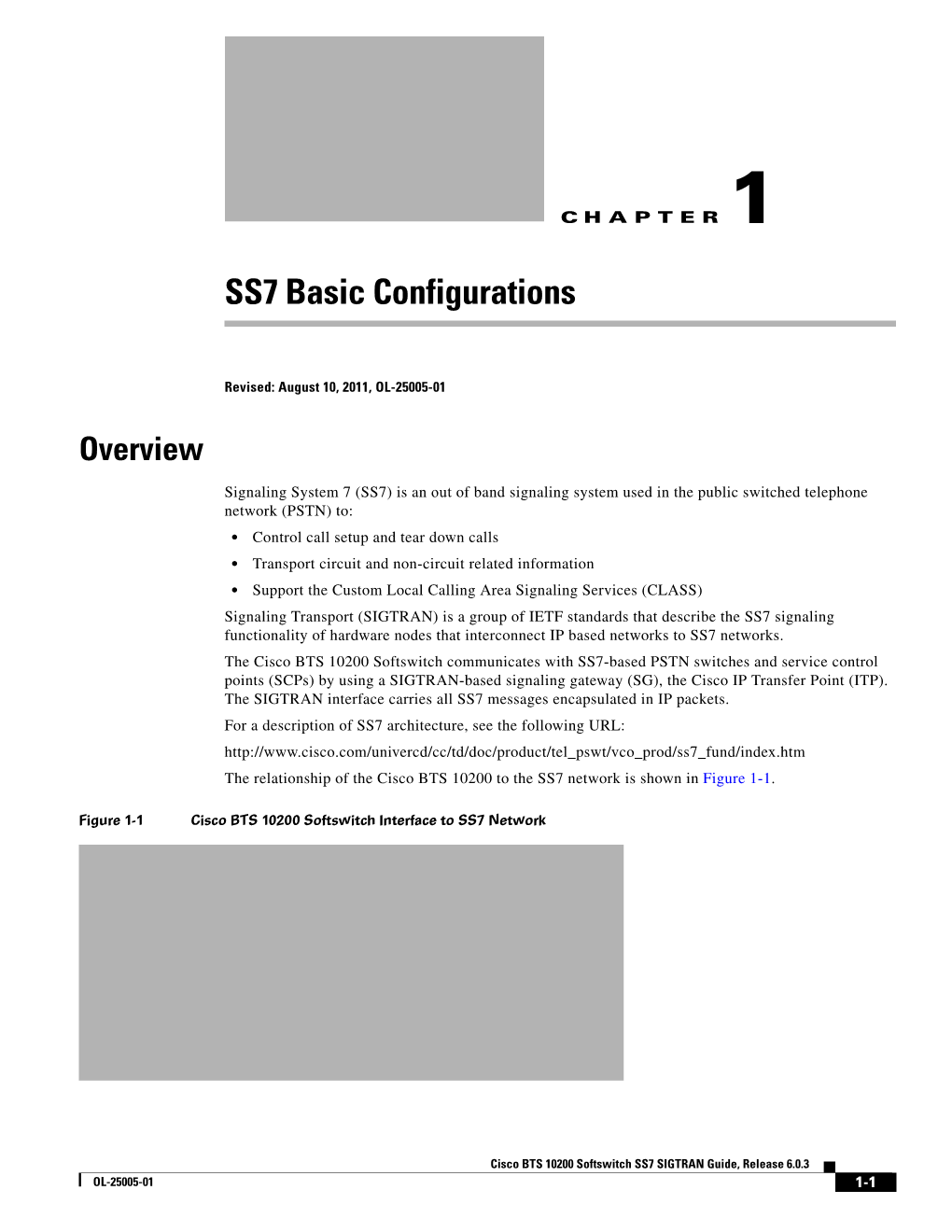 Chapter 1, “SS7 Basic Configurations.”1