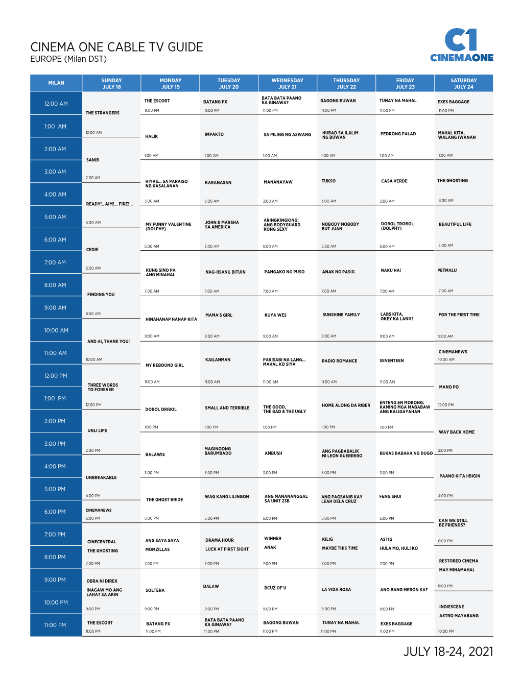 Cinema One TV GUIDE-Orig