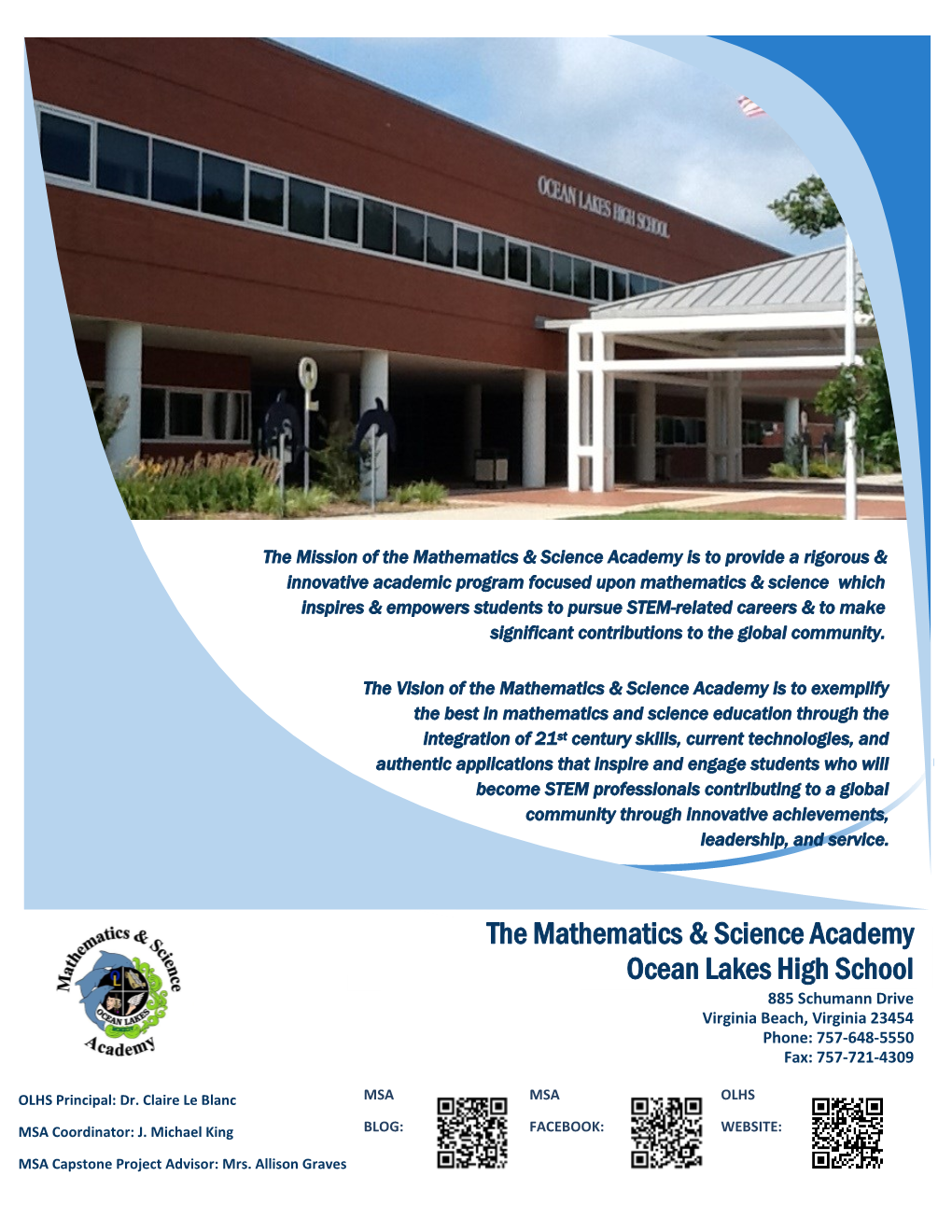 The Mathematics & Science Academy Ocean Lakes High School