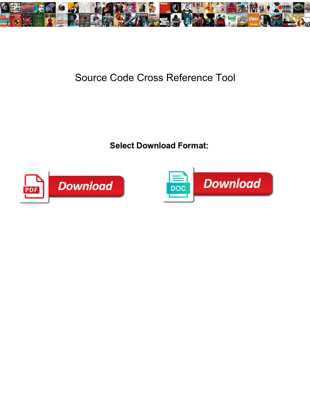 Source Code Cross Reference Tool