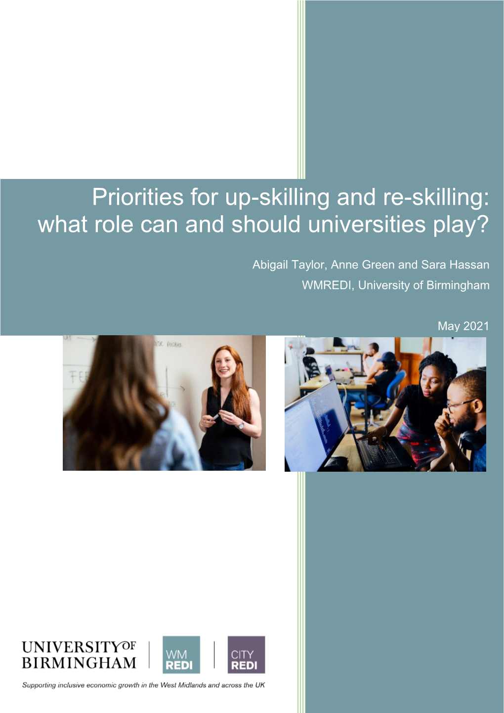 Priorities for Up-Skilling and Re-Skilling: What Role Can and Should Universities Play?