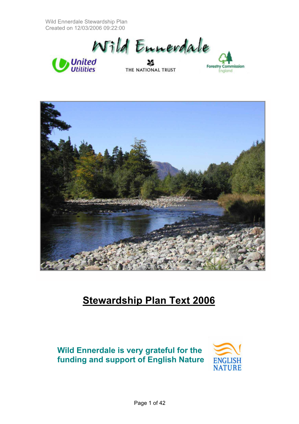 Stewardship Plan Text 2006