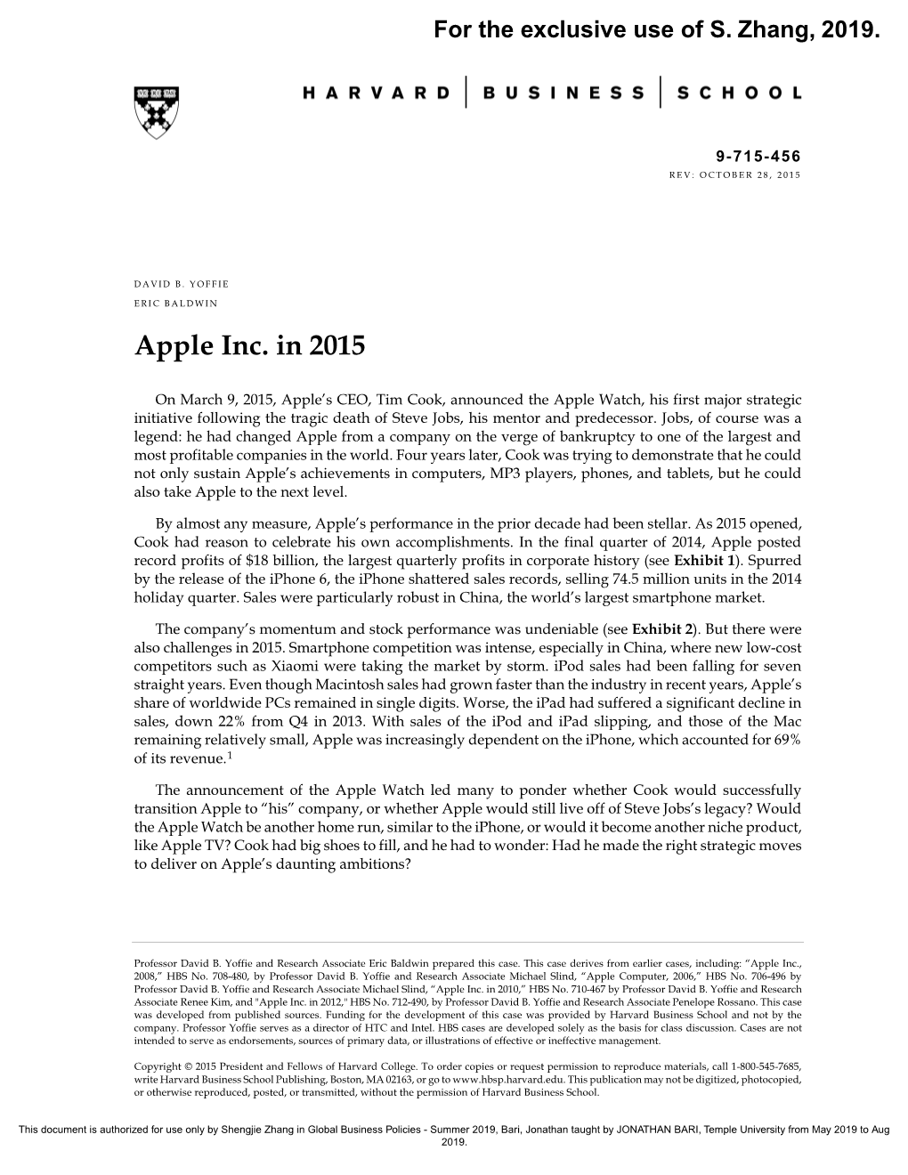 Apple Inc. in 2015