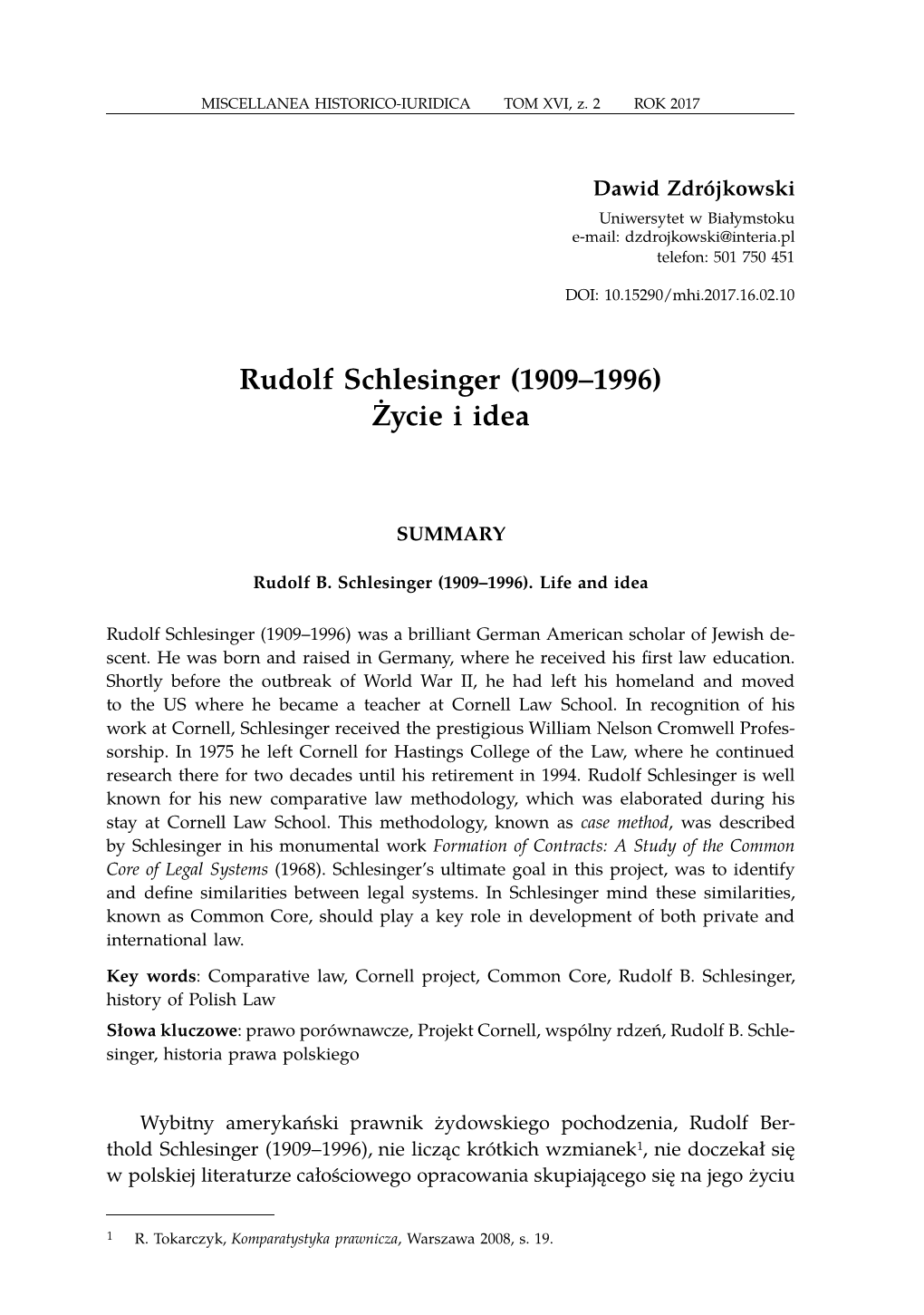Rudolf Schlesinger (1909–1996) Życie I Idea