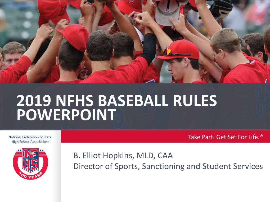 2019 Nfhs Baseball Rules Powerpoint