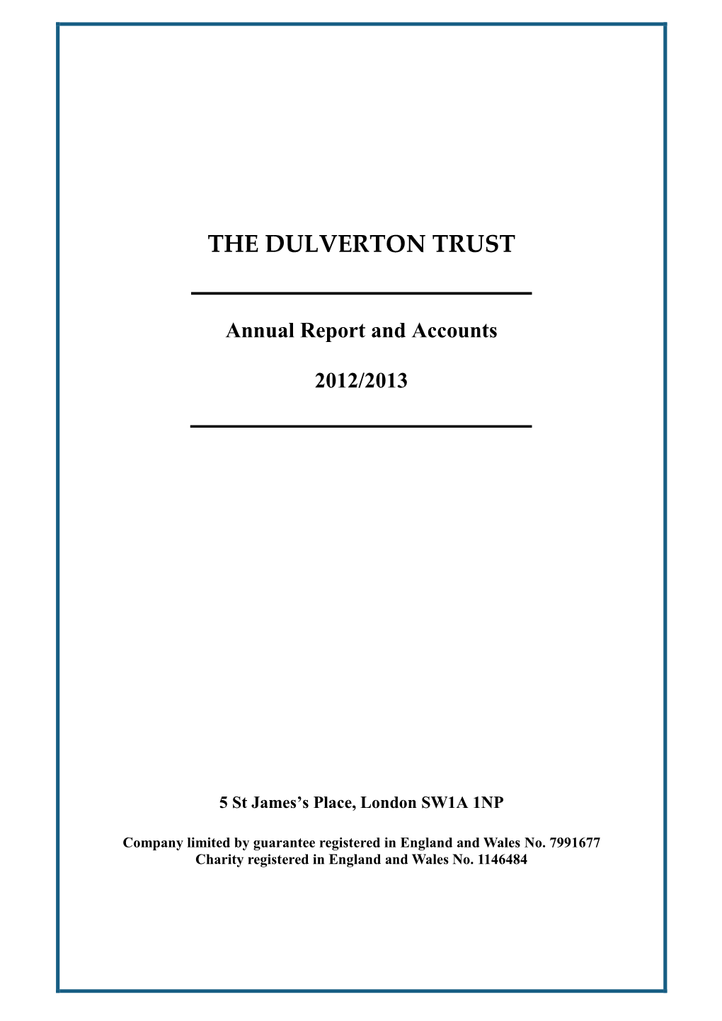 Annual Report and Accounts 2012/2013