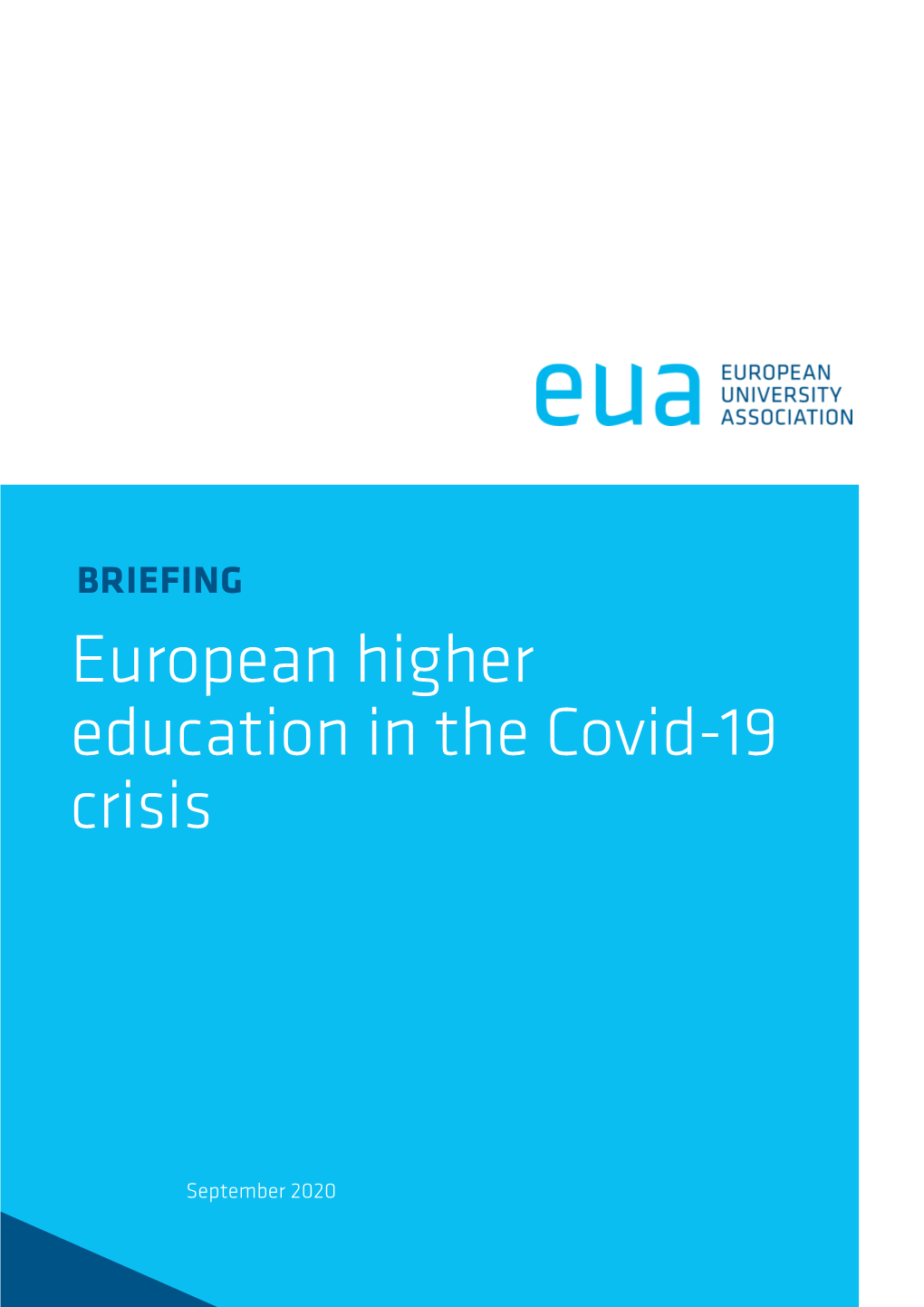 EUA Briefing: European Higher Education in the Covid-19 Crisis