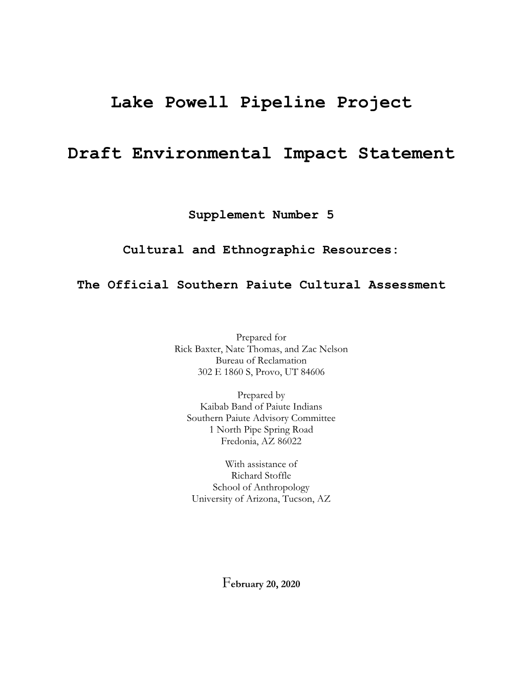 LPP BOR Southern Paiute Acknowledgements