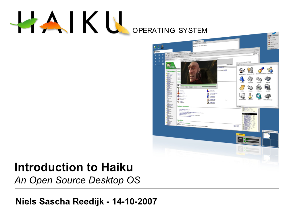 Introduction to Haiku an Open Source Desktop OS