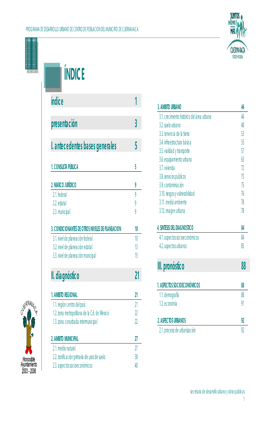 Programa De Desarrollo Urbano De Centro De Poblacion Del Municipio De Cuernavaca