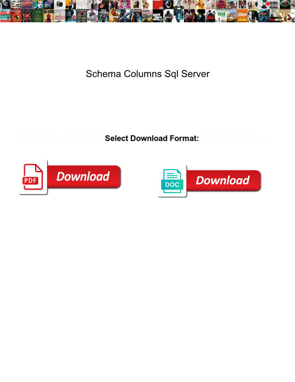 Schema Columns Sql Server