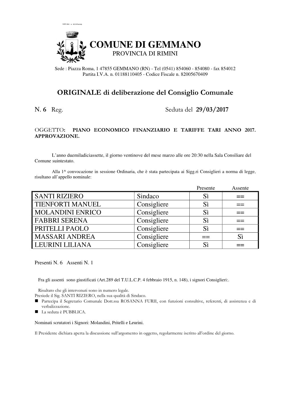 Comune Di Gemmano Provincia Di Rimini