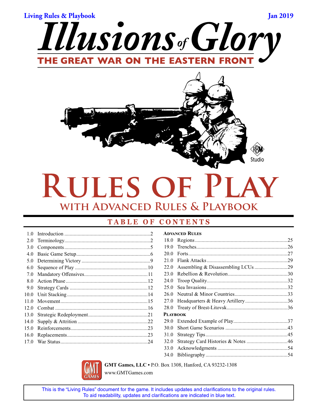Rules of Play with Advanced Rules & Playbook T a B L E O F C O N T E N T S