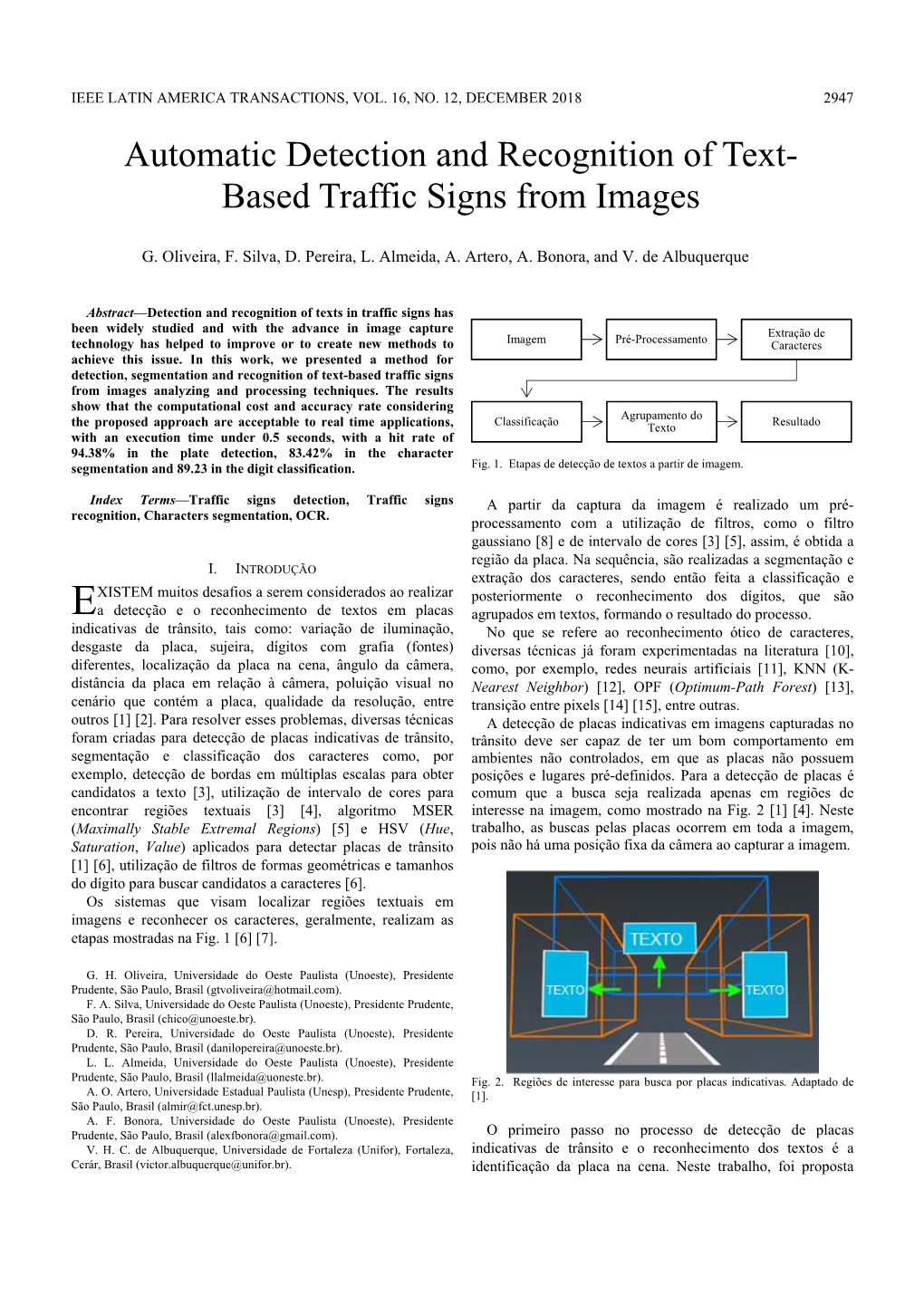 Automatic Detection and Recognition of Text- Based Traffic Signs from Images