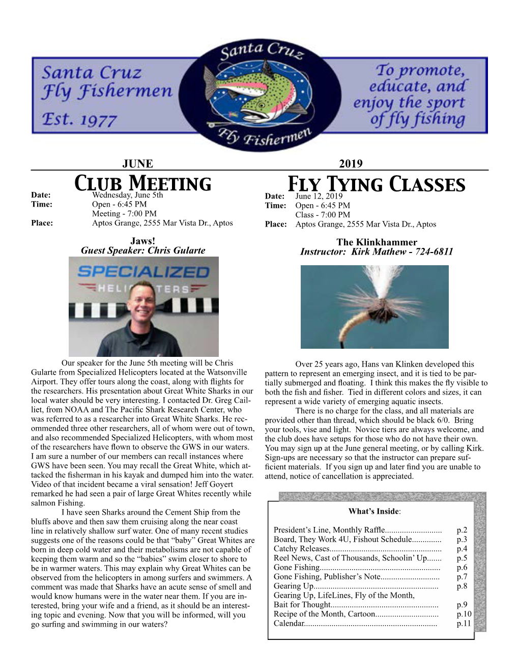 Club Meeting Fly Tying Classes