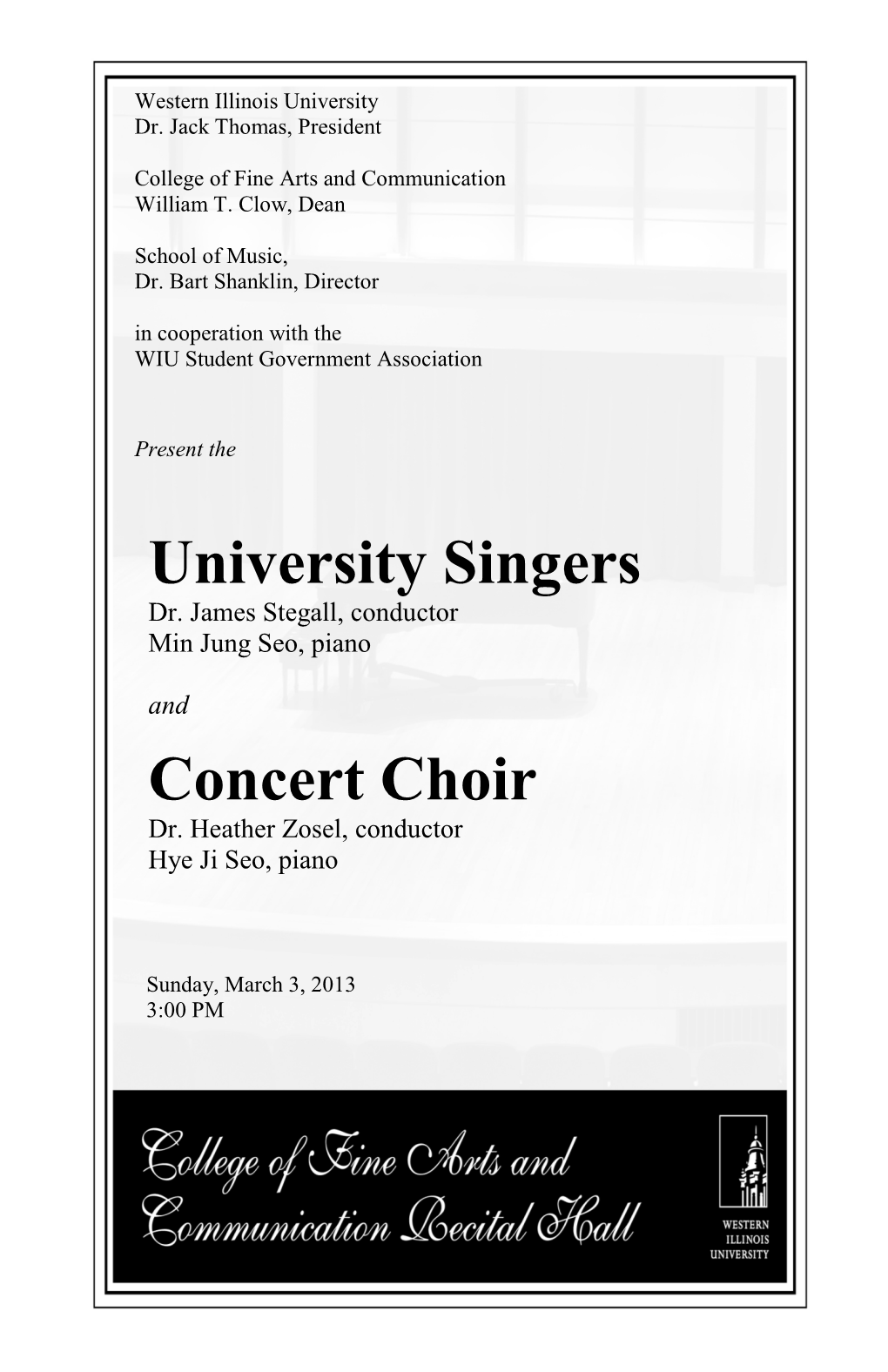 University Singers Concert Choir