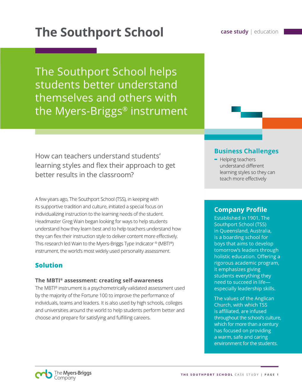 The Southport School Case Study | Education