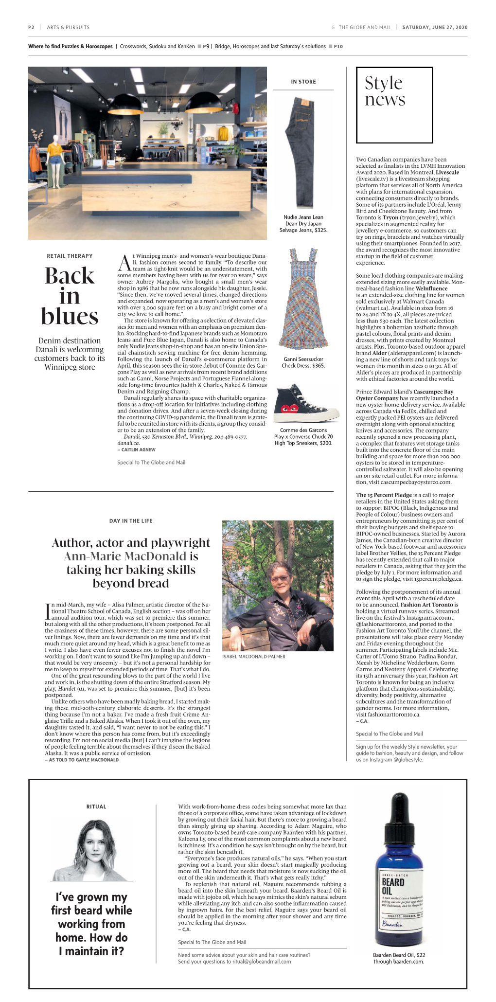 The Globe and Mail – June 27, 2020 P. 64