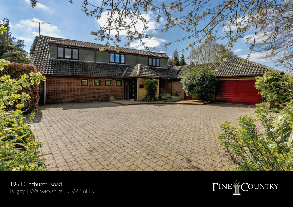 196 Dunchurch Road Rugby | Warwickshire | CV22 6HR 196 DUNCHURCH ROAD