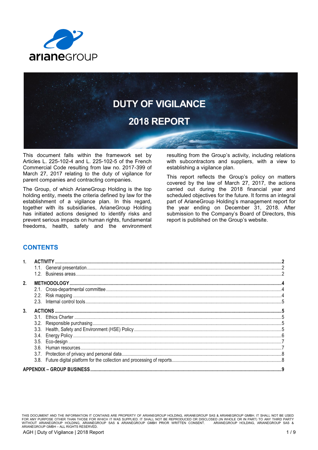 Duty of Vigilance 2018 Report