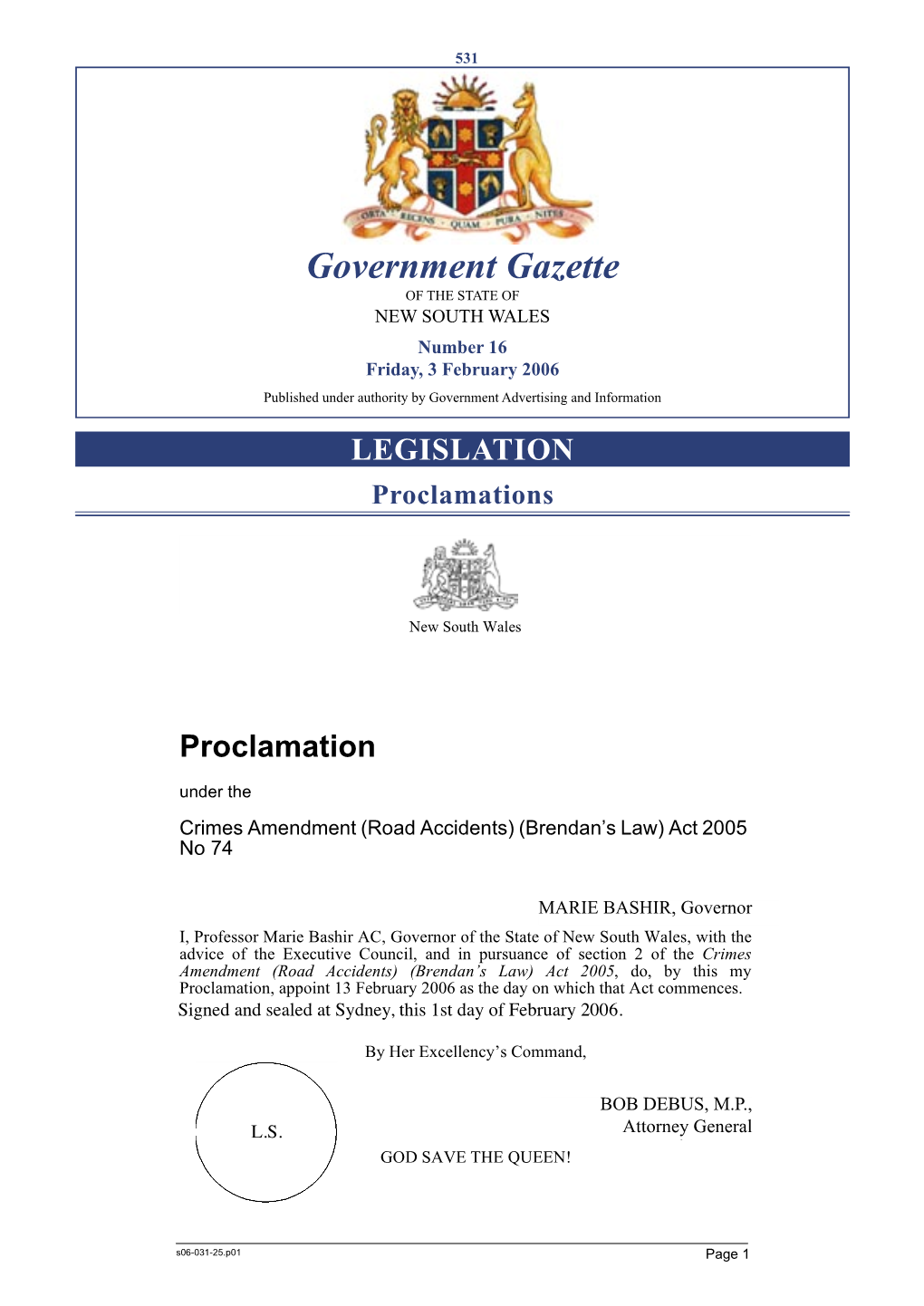 Government Gazette