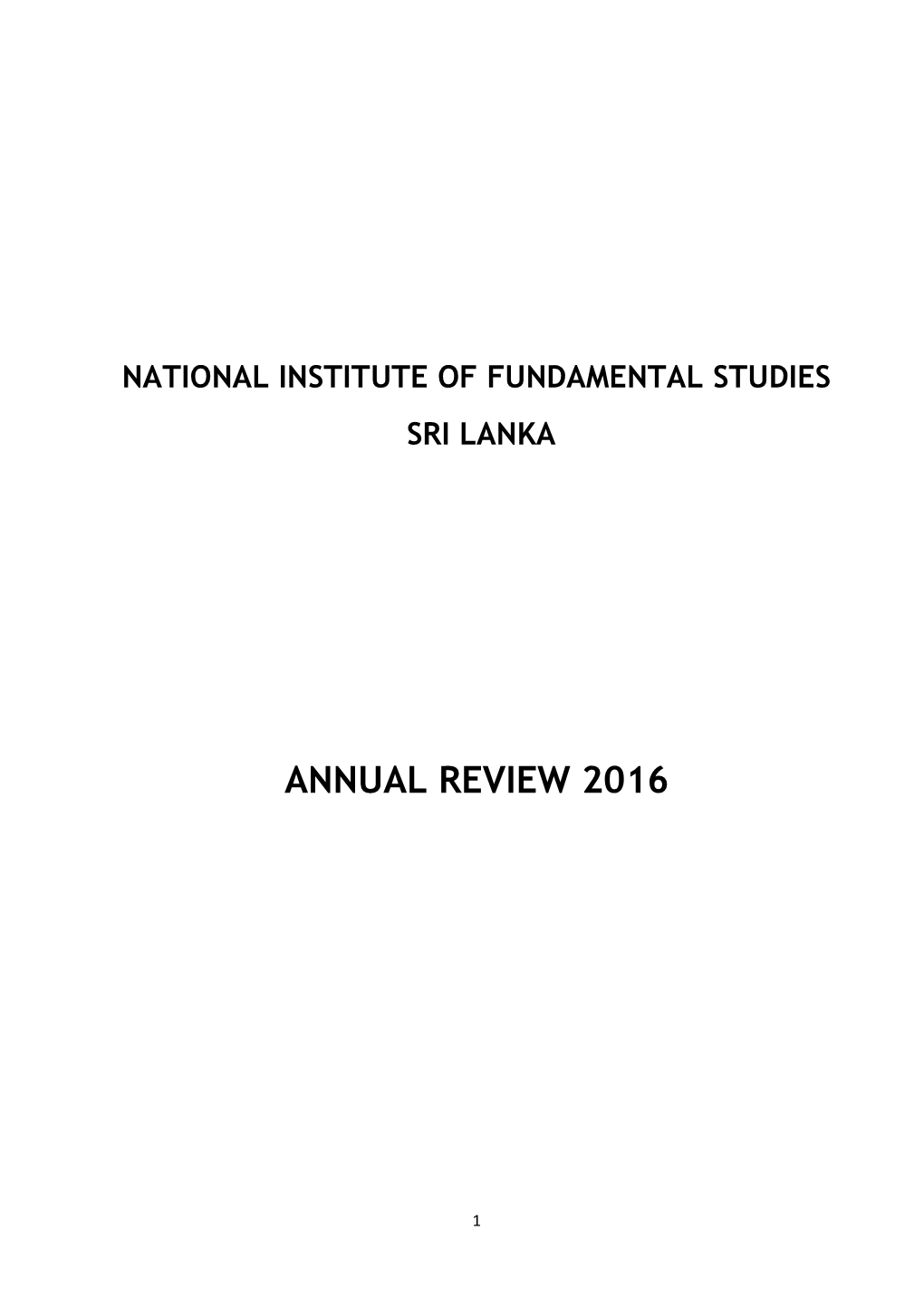 Annual Review 2016