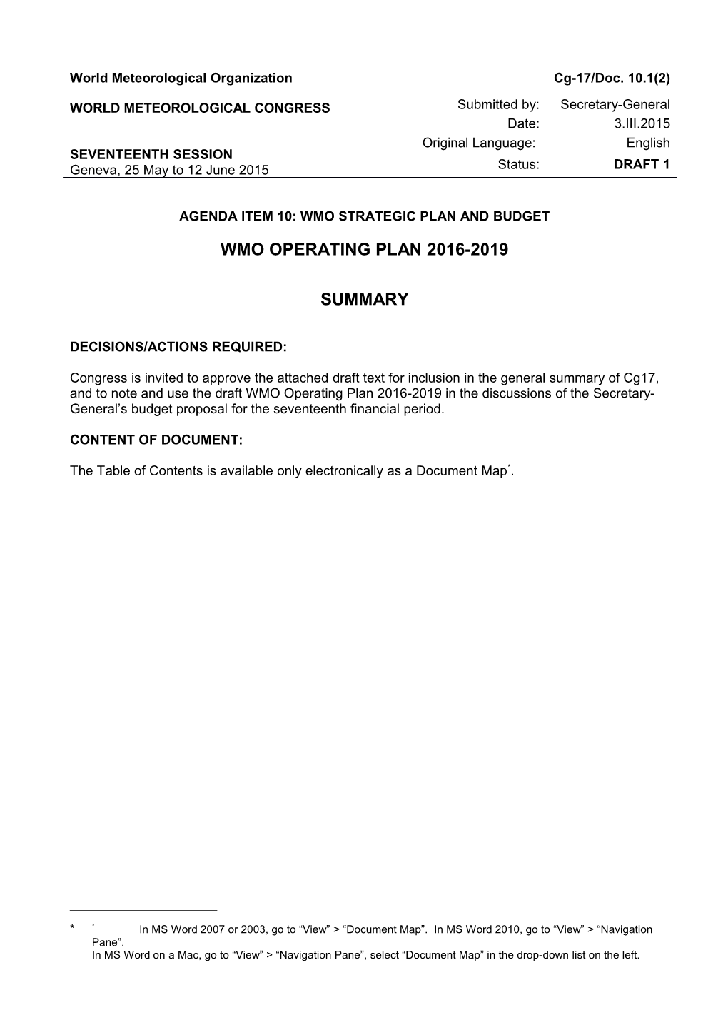 WMO Document Template s4