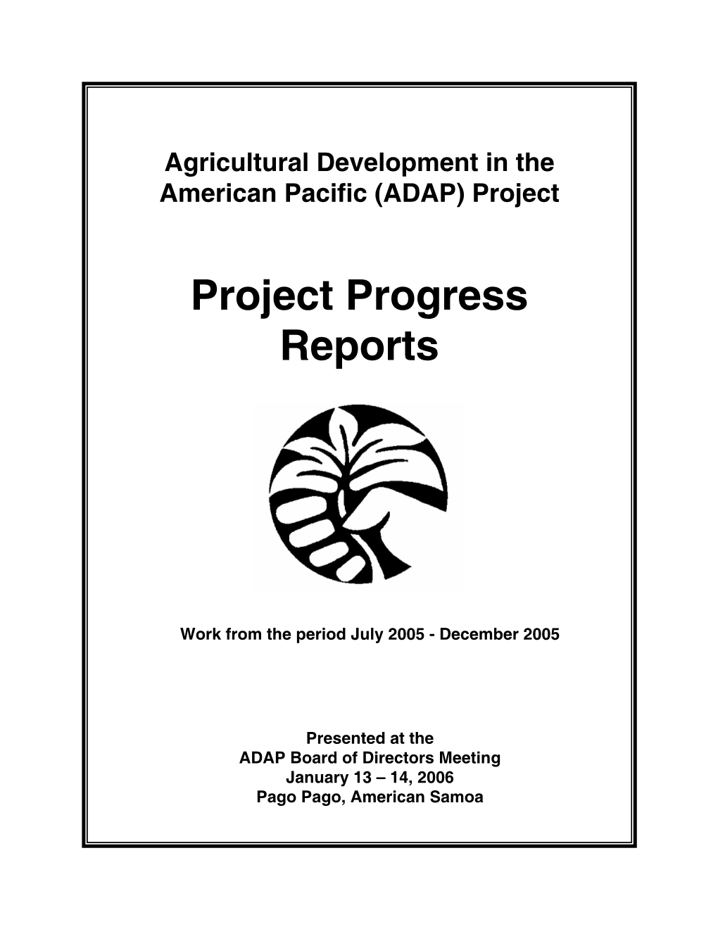 Project Progress Reports