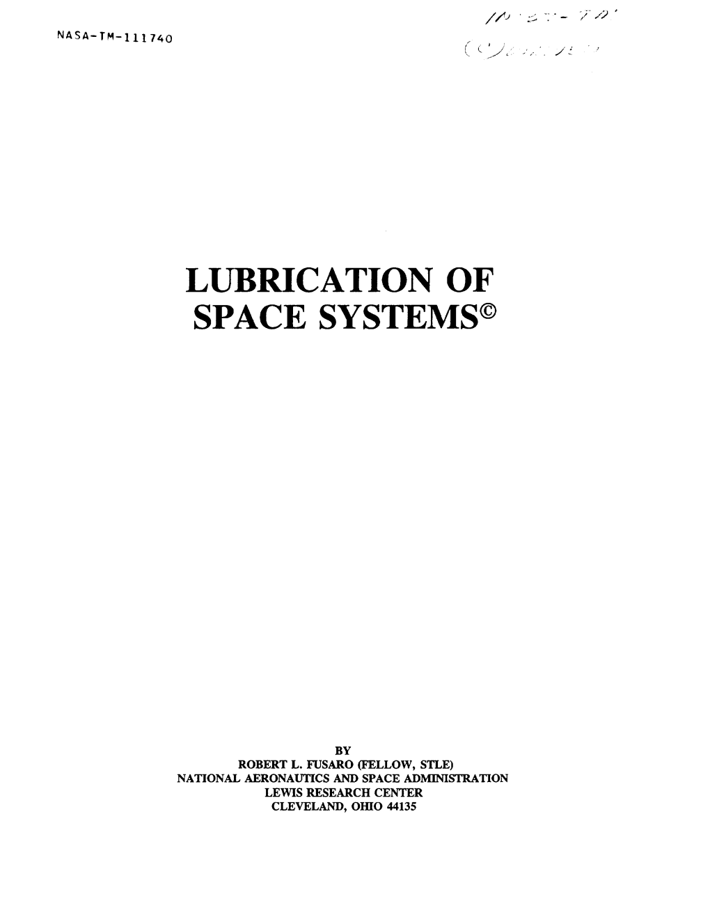 Lubrication of Space Systems ©