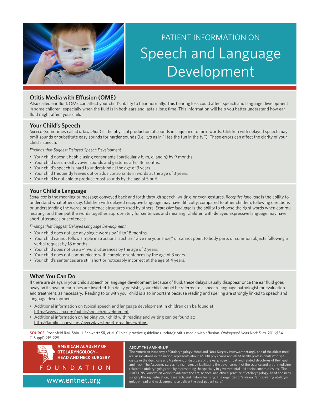 Speech and Language Development