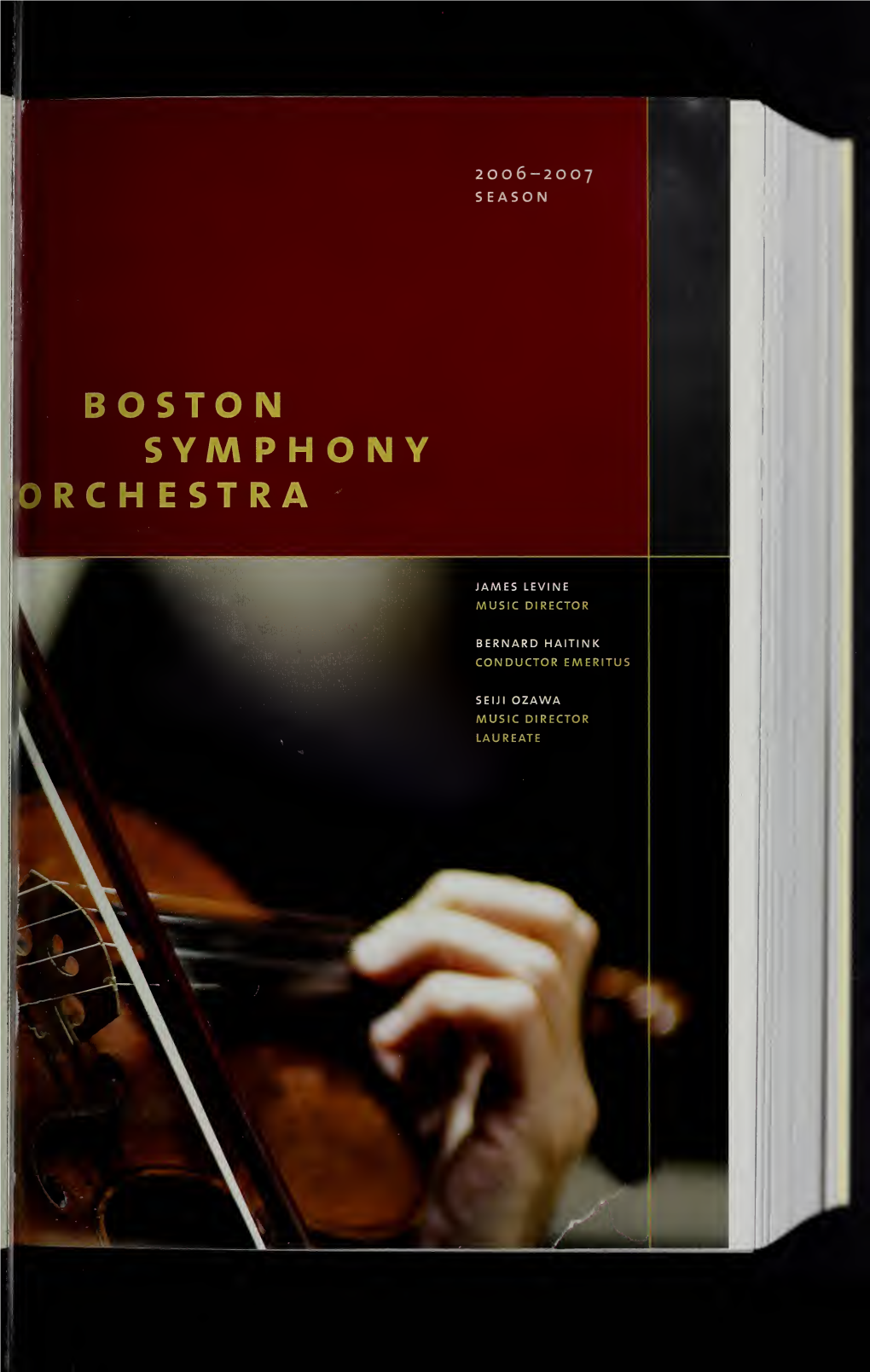 Boston Symphony Orchestra Concert Programs, Season 126, 2006-2007