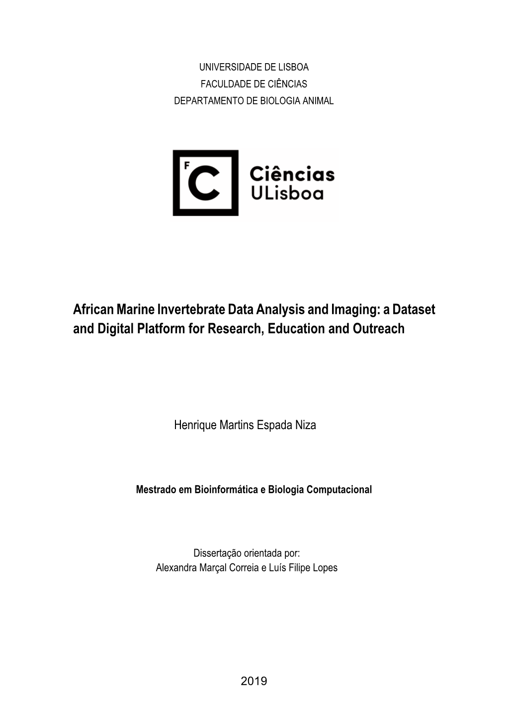 African Marine Invertebrate Data Analysis and Imaging: a Dataset and Digital Platform for Research, Education and Outreach