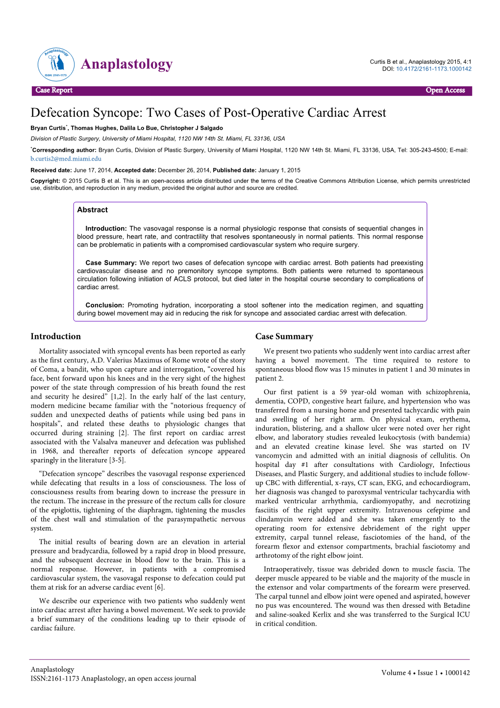 Defecation Syncope