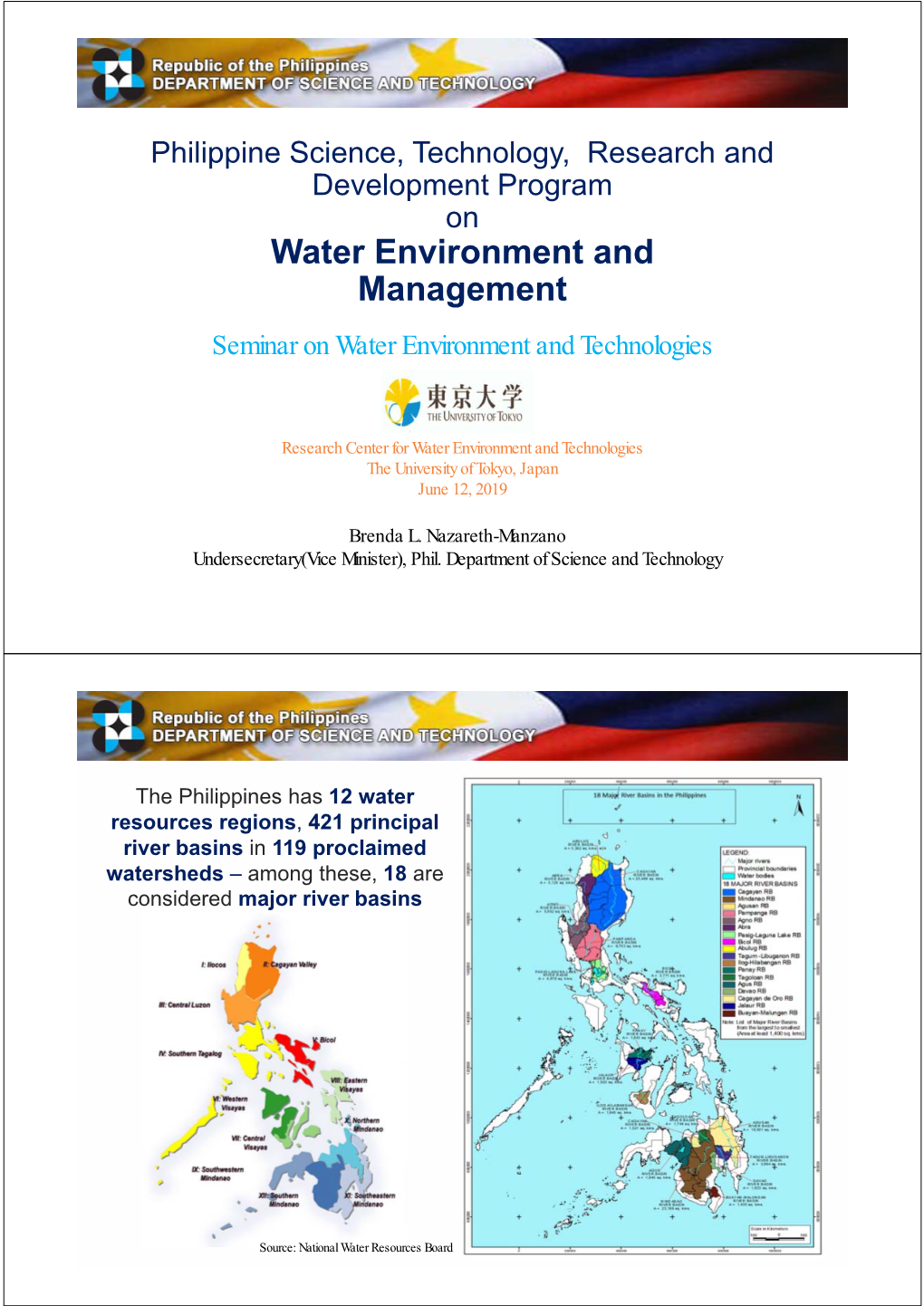 Water Environment and Management Seminar on Water Environment and Technologies