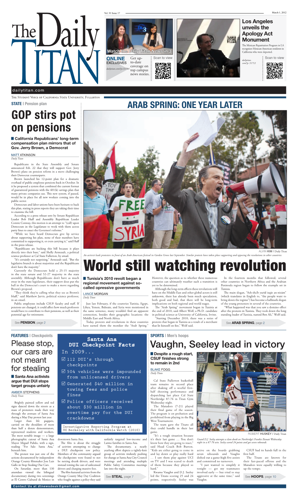 World Still Watching Revolution in the State Senate and 52-27 Majority in the State Assembly